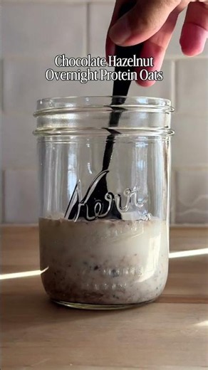 Start Your Day with Chocolate Hazelnut Overnight Protein Oats