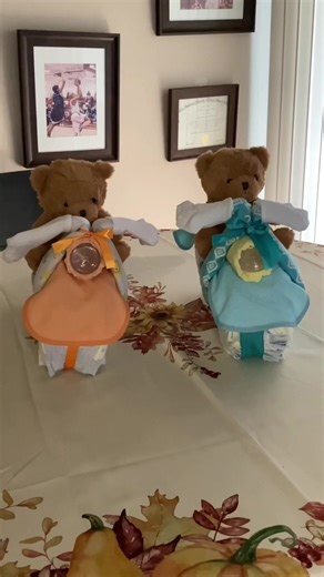 Motorcycle Diaper Cakes! #fyp #foryoupage #diapers #teddybears #diapercakes #genderreveal #baby #babyfever