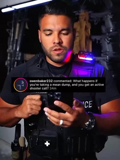 Police Officer on Duty During Emergency Call