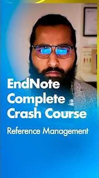 Endnote Complete Crash Course is Available on codanics youtube channel