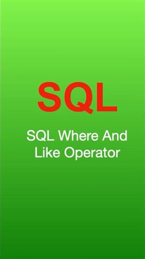 SQL Where And Like Operator #sql #mysql #coding #techtips