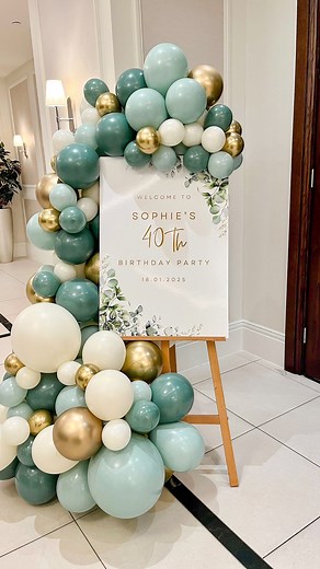 You won’t regret balloons at your Birthday especially when it’s stress-free! Let our team setup your special birthday bash in bespoke colours of your choice! ✨ Get in touch with the team today to get organising 🎈 | Bubblegum Balloons