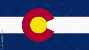 Colorado State Flag Fly In and Fly Out 3D Animation