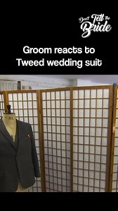 60K views · 336 reactions | Groom reacts to Tweed wedding suit! 﫣 #donttellthebride #weddingattire #weddingclothes #groom | Don't Tell The Bride | Facebook