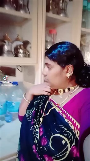 Traditional Saree Styling in the Kitchen