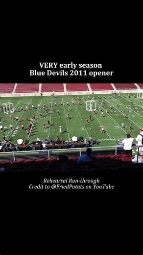 DCI Central on Instagram: "Blue Devils 2011 - Very Early Season BD 2011 is an incredible show. One of my all time favorite opening hits. But in what I presume from my research is Early June of 2011, it's so odd. There are some good spots though. For one, there is a much longer pit feature before the place I uploaded. The first "full" brass moment is incredibly weak after the trumpet solo. I think BD make a great decision removing that from the final product. The drill is so different as well. It