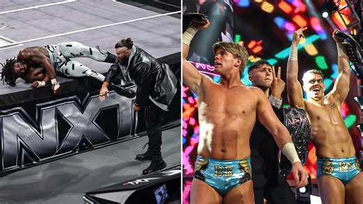 Brad Baylor and Ricky Smokes win the NXT Tag Team Title after Tony D’Angelo costs Saquon Shugars and Osiris Griffin. | WWE NXT