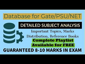 01. Detailed syllabus of DBMS | Important Topics | Marks Distribution | Database for GATE, PSU, NET