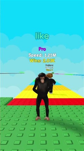 Monkey in Speed Challenge Roblox 🥶#roblox #shorts