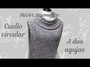 Cuello Circular con Capa Triangular dos Agujas