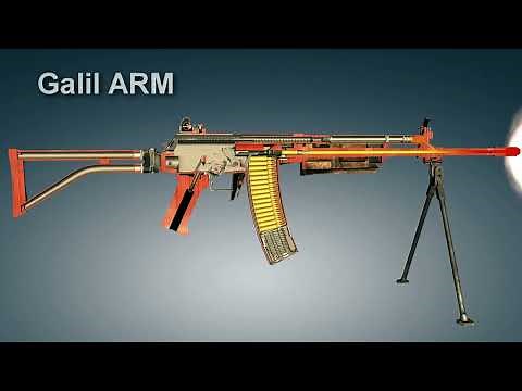 IMI Galil ARM Assault rifle. How it works | 3dGun