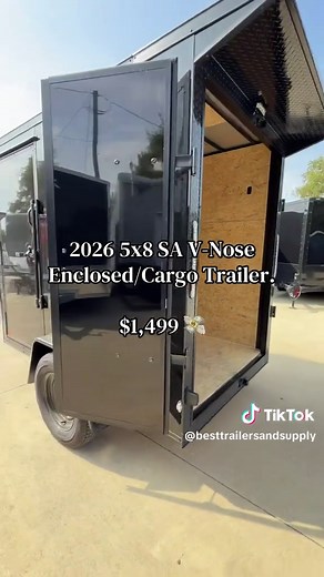 2026 5x8 V-Nose Enclosed Cargo Trailer for Sale