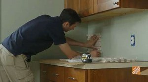 How To Install Kitchen Tile Backsplash - Step 4 of 11 - Prey-Lay the Tile