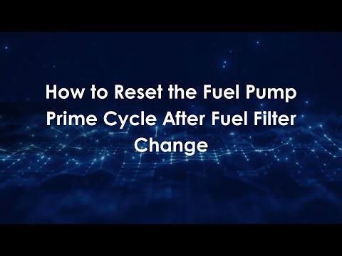 How to Reset the Fuel Pump Prime Cycle After Fuel Filter Change