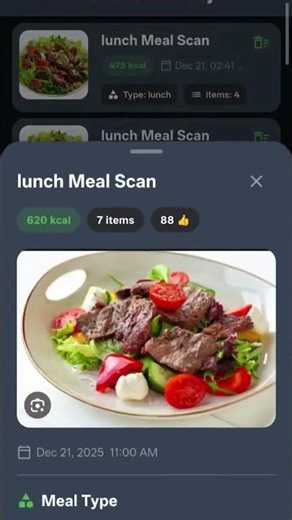 AI Food & Meals Scanner Flutter Mobile App | Calorie & Nutrition Analyzer #flutter #foodscanner
