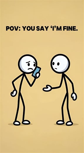 POV: When You Say “I’m Fine 😭 | Relatable Stick Figure Animation#HamiiToons #POVAnimation #Relatable