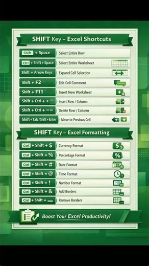 7 Powerful Shift Key Excel Shortcuts | Excel Tips | Excel with AshishAlternative
