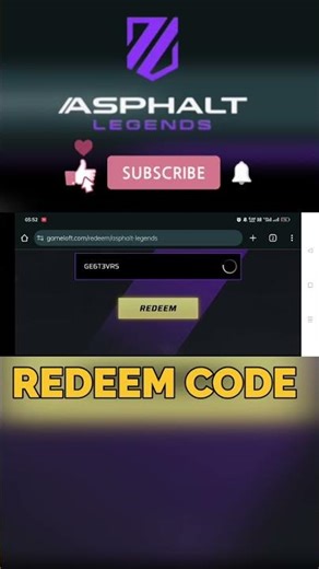 Redeem Code - Asphalt Legends