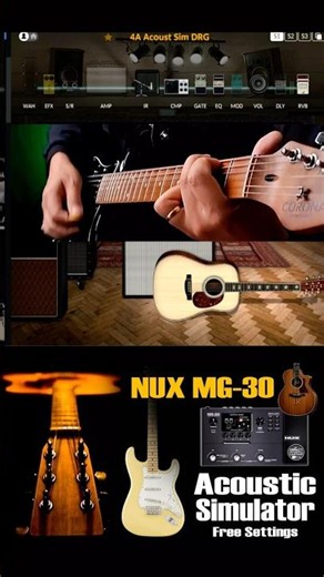 Nux MG-30 Acoustic Simulation #guitar #guitarist