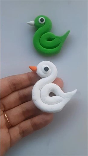 DIY idea 💞 How to make easily duck🦆 with Super clay #trend​ #clay​ #music​ #funny​ #clay​