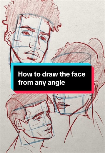 How to draw the face from any angle #drawingtutorial #arttutorial #howtosketch #howtodraw #sketchingtutorial