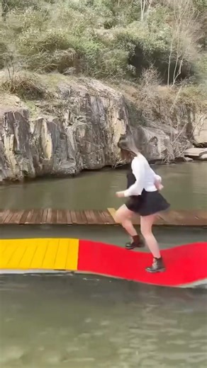 Don't Fall In! 🚫🌊 Amazing Balance Challenge!