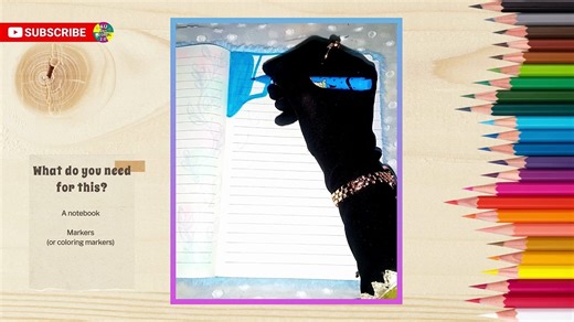 Easy Flower Border Design Drawing for Front Page 🌸 | Simple & Beautiful Notebook Decoration