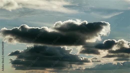 ultra detailed UHD 4K seamless time lapse illustrating endless layers of grey altostratus clouds drifting smoothly across dark moody sky from right to left creating relaxing looping wea r background