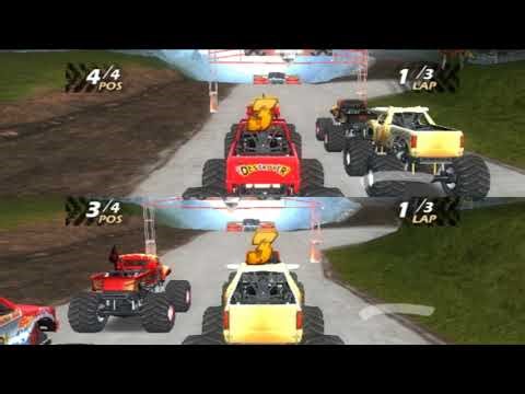Monster Jam • Multiplayer Splitscreen • PCSX2 Gameplay HD (ft. ‪@BuilderDemo7‬)
