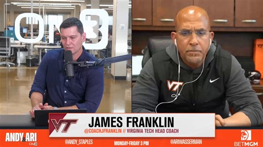 NEW: Virginia Tech’s James Franklin tells @AndyStaples he's got a "huge chip" on his shoulder after last season💪