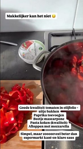 Lekkere romige tomatensaus!
