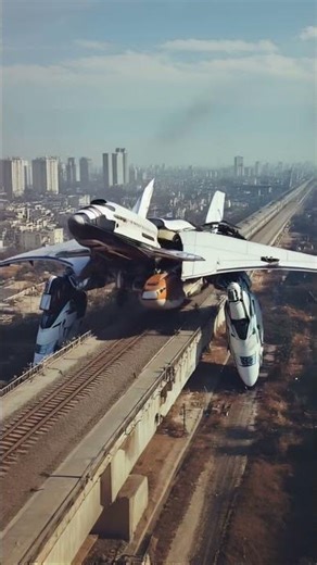 Bullet Train & Space Shuttle Merge into Giant Winged Mech! | AI Transformation
