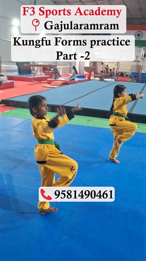 Kung fu forms practice at F3 sports academy part-2