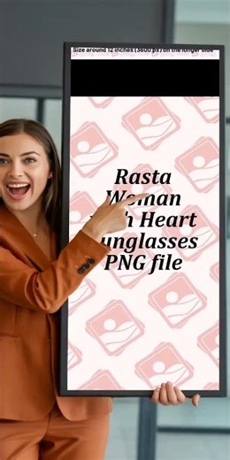 Rasta Woman with Heart Sunglasses PNG file | Creative-Business Friendly #shorts