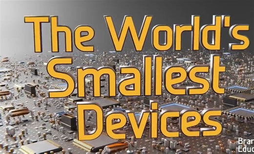 信息时代不同技术尺寸比较的3D演示