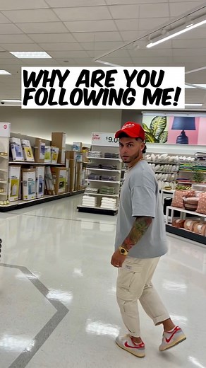 Is this his way of getting me to leave Target before I spend all our money here.. 🤨#embarrassing #prank #fun #couples #relationships #funnyvideos #following #jokes #shopping #reaction #recording | Love So Real