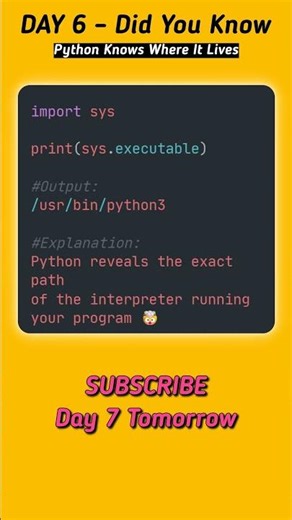 Python Can Reveal Its Own Location 🤯 | Python Did You Know Day 6