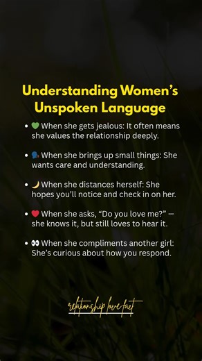 Understanding Women’s Unspoken Language | Relation & Love Fact