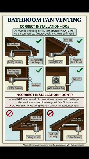 Bathroom Fan Venting | Toilet Ventilation | #Shorts
