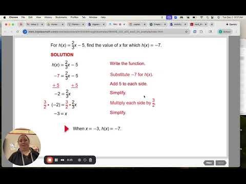 Algebra 1: Lesson 3.3 Function Notation