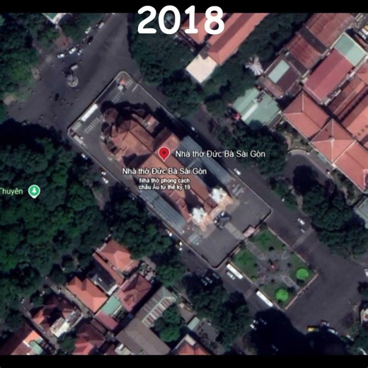 Lịch sử về nhà thờ Đức Bà trên GG Earth #googleearth #vietnam #history