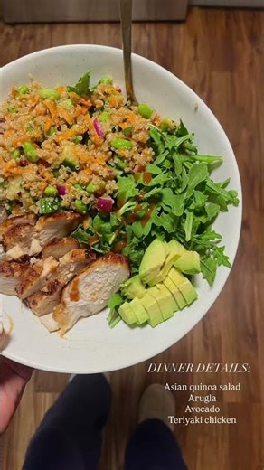 Healthy Asian Quinoa Bowl with Teriyaki Chicken 🥗🍗
