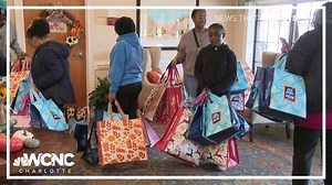 A Gastonia family gathered blankets, games, and more to donate to residents at a Gastonia living facility to honor their own loved one, who is a resident there! | WCNC Charlotte