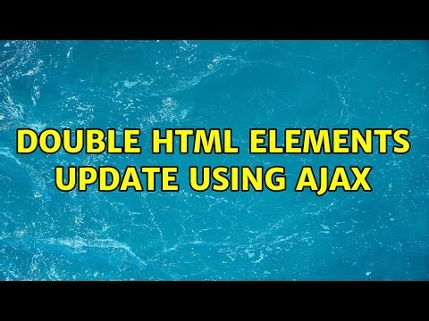 double html elements update using Ajax