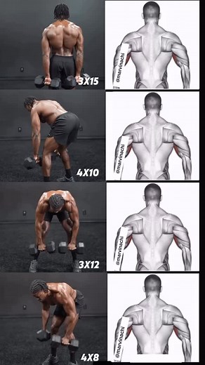 Want to Build a Bigger, Stronger Back? 🔥💪 Try This Dumbbell-Only Workout! No machines, no cables—just pure gains with dumbbells. Target your traps, lats, and rear delts for width, thickness, and definition. 📝 Workout Instructions ➡️ Dumbbell Shrugs – 3 sets x 15 reps (Trap builder) ➡️ Bent Over Twist Row – 4 sets x 10 reps (Lats core engagement) ➡️ Bent Over Delt Row – 3 sets x 12 reps (Rear delts & upper back) ➡️ Bent Over Row Back Fly – 4 sets x 8 reps (Complete back activation) ✅ Rest 90–1
