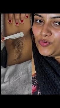 अंडरआर्म में फुल ग्रोथ shaving with straight razor 🪒