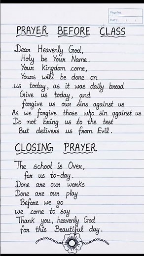 Prayer Before Class & Closing Prayer #english #shorts