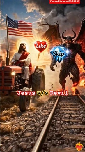Jesus vs Devil ✝️👹 #love #jesus #devil #shorts #viral