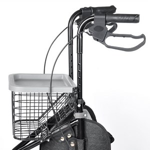 [Hot Item] FDA Elderly Portable Folding Rollator Aluminium Alloy Lightweight 4 Wheels Walker Rollator