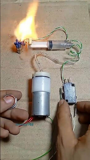Crazy Experiment with Fire Hole • #dcmotorproject #science #tech
